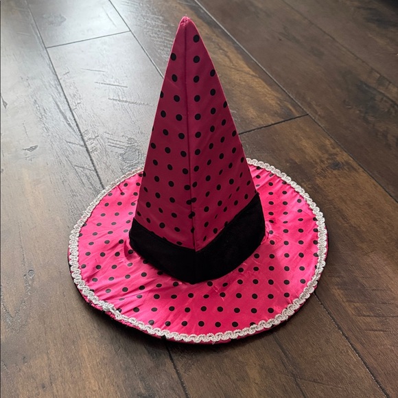 Pink Polka Dot Witch Costume with Hat - Picture 8 of 9